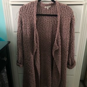 Mauve Knotted Cardigan